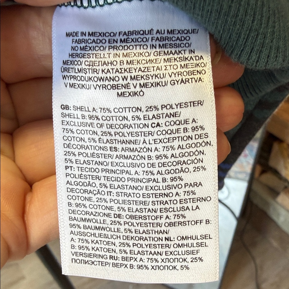 The North Face Blue and Green Plaid  Hoodie - Picture 3 of 6